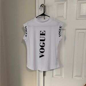 Vogue White Sleeveless Top